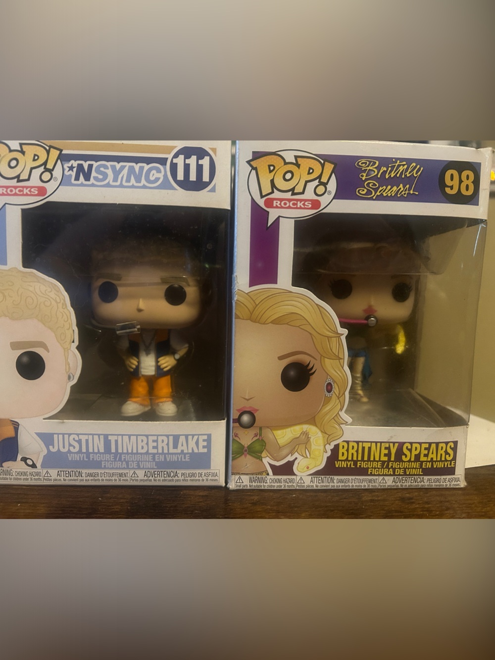 Justin&Britney set.FunkoPop!Rocks Justin Timberlake111&Britney Spears 98 Figures